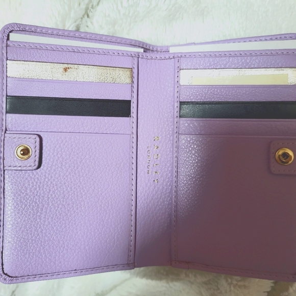 NWT! RADLEY LONDON Medium Purple Leather Bifold Wallet! - Picture 7 of 12